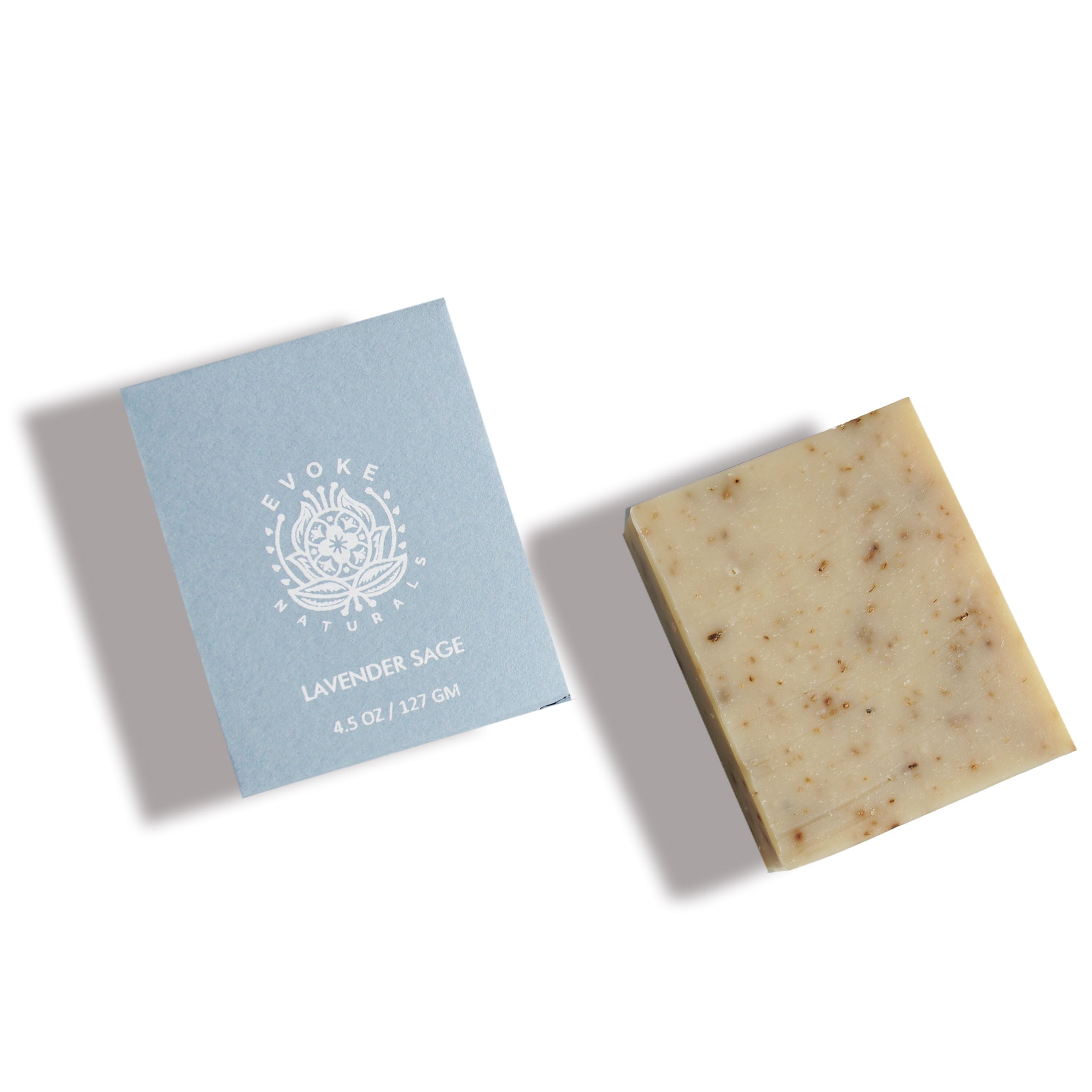  LAVENDER + SAGE SOAP with White Kaolin Clay - Lavender Oil - Natural Handmade Soap